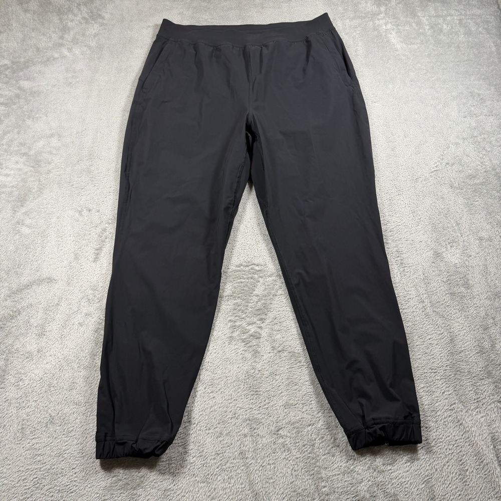Lululemon Adapted State High Rise Jogger Womens XL Black Ankle Zip LW5DFXA